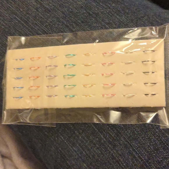 Multicolor Nose Hoop Piercing Jewelry NWT Multicolor 1.8mm Stainless Steal - Picture 6 of 12